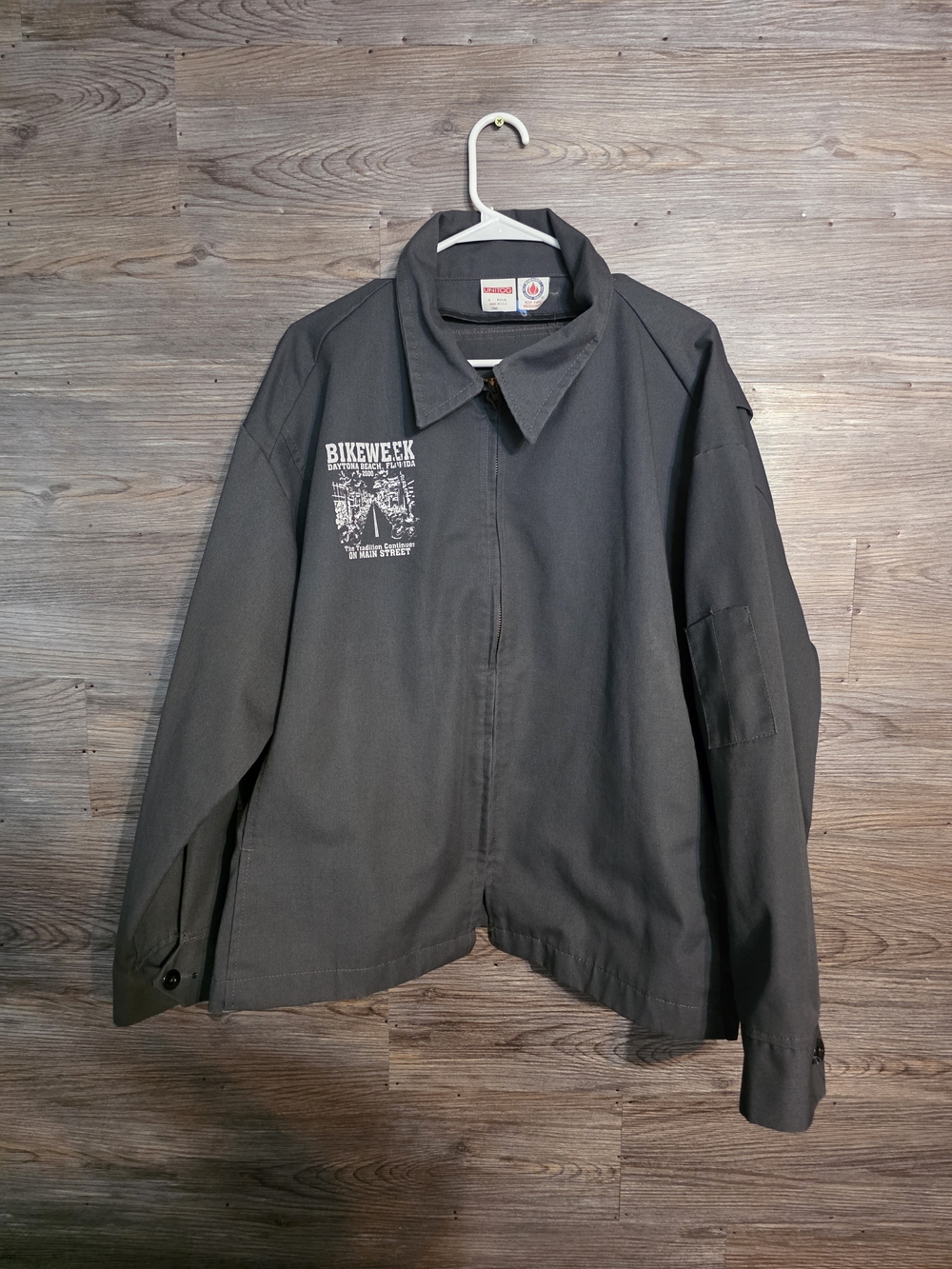 Harley-Davidson Dark Gray Lightweight Shirt Jacket with White Chest Graphic